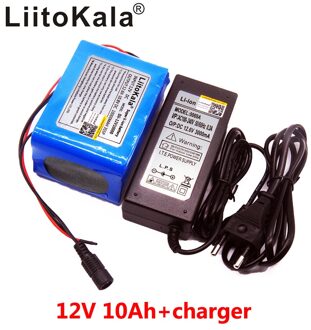Liitokala Grote Capaciteit 12 V 10Ah 18650 Lithium Oplaadbare Batterij 12 V 10000 Mah Met Bms Voor 75W Led lamp Xenon Ues