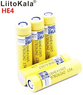 Liitokala HE4 18650 Oplaadbare Li-Ion Batterij 3.6V 2500 Mah Batterij Kan Houden, Max 20A,35A Ontlading Hoge Ontlading 5stk
