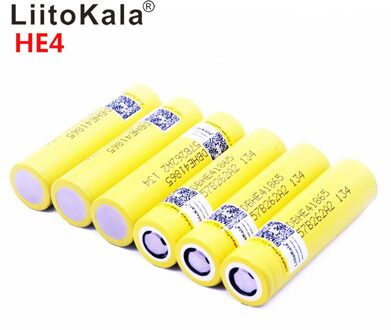 Liitokala HE4 18650 Oplaadbare Li-Ion Batterij 3.6V 2500 Mah Batterij Kan Houden, Max 20A,35A Ontlading Hoge Ontlading 6stk
