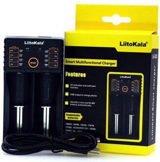 Liitokala Lii-402 Lii-202 100 18650 lader 1.2V 3.7V 3.2V 3.85V AA/AAA 26650 10440 16340 niMH lithium batterij slimme lader wit