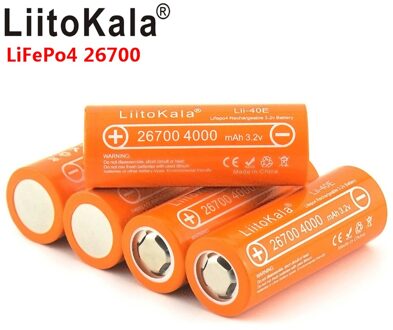 Liitokala Lii-40E Lifepo4 26700 3.2 V 4000 Mah Oplaadbare Batterij Lithium Cell Hoge Capaciteit 10A Pilas Diy Pack Mod speelgoed 3stk