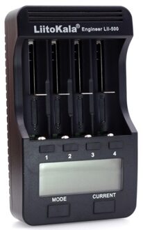 LiitoKala Lii-500 Multifunctionele Lader 18650,18650 Lader 26650 Lader, Capaciteit test, USB 5 V uitgang, Grote lcd-scherm. enkel en alleen lader / EU