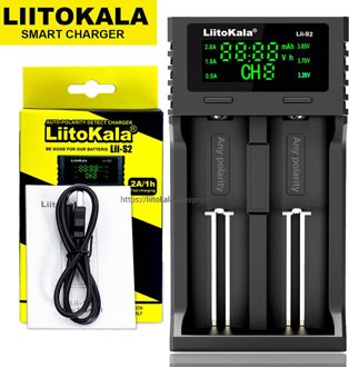 Liitokala Lii-PD4 Lii-S2 Lii-S4 Lii-500S 18650 Lithium batterij oplader 3.7 V 21700 26650 25500 20700 14500 16340 AA AAA Batterij Lii-S2 lader