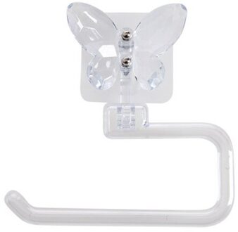 Lijm Handdoekring Badkamer Accessoires Handdoekenrek Gratis Ponsen Muur Mount Kristallen Papieren Handdoek Houder Vlinder Handdoek Houder