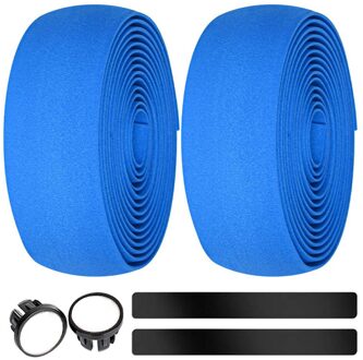 Lijm Stuur Band Road Fiets Bar Grips Wrap Tape Eva Anti-Slip Fiets Bar Grips Wrap Tape blauw