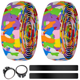 Lijm Stuur Band Road Fiets Bar Grips Wrap Tape Eva Anti-Slip Fiets Bar Grips Wrap Tape veelkleurig