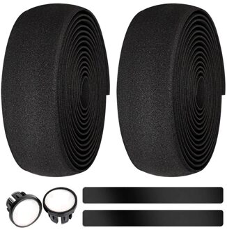 Lijm Stuur Band Road Fiets Bar Grips Wrap Tape Eva Anti-Slip Fiets Bar Grips Wrap Tape zwart