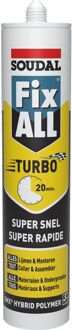 Lijmkit Fix All turbo wit 290ml