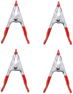 Lijmklem - 14x stuks - 10 x 3,5 cm - kunststof coating handgreep - zeilklemmen - hobbyklem