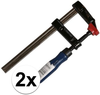 Lijmklem - 2x - metaal - 15 x 5 cm - klein - hobbyklem