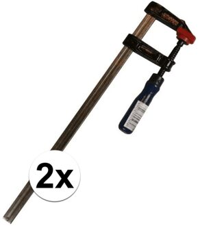 Lijmklem - 2x - metaal - 30 x 5 cm - hobbyklem - groot