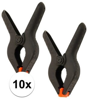 Lijmklemmen/veerklemmen - 10x stuks - 15 cm - Hobby/klusbenodigdheden - Marktkraam klemmen