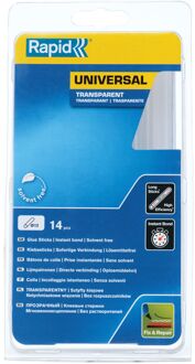 Lijmpatronen universeel transparant Ø 12 x 190 mm 14 St.. Blister