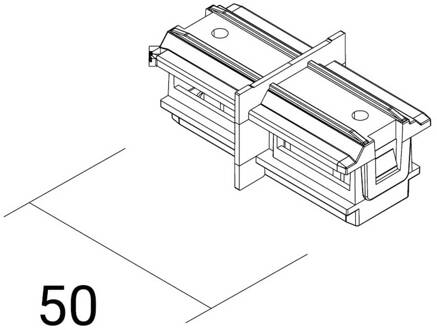 Lijnschakelaar SQUARE 48 V, wit, stroomonderbreker