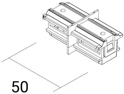 Lijnschakelaar SQUARE 48 V, zwart, stroomonderbreker