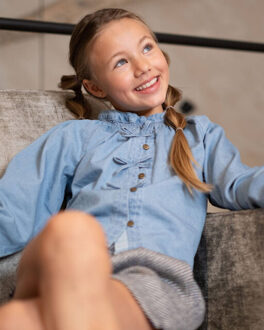 Like Flo Blouse f508-5101 Blauw - 122/128