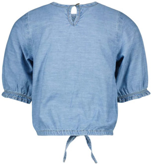 Like Flo meisjes blouse Bleached denim - 140