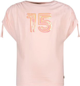 Like Flo Meisjes t-shirt slub - Sorbet - Maat 128