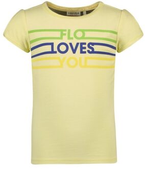 Like Flo Meisjes t-shirt - Zacht geel - Maat 110