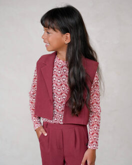 Like Flo Top lange mouw f508-5403 Rood - 134/140