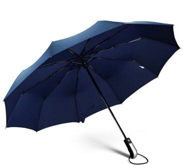 LIKE RAIN Grote Sterke Mannen Auto Paraplu Voor Vrouwelijke Parasol Winddicht Opvouwbare Paraplu Regen Vrouwen Brand Paraplu UBY10 Blauw