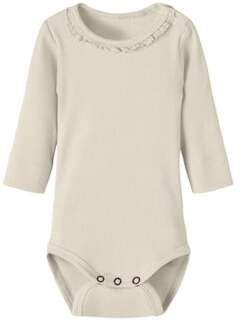 Lil'Atelier Lange Mouw Bodysuit Nbfgago Turtledove Beige - 56