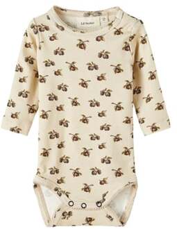 Lil'Atelier Lange Mouw Bodysuit Nbfgaya Mist Beige - 56