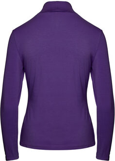 Lila Bordeauxrode trui met polokraag en lange mouwen - EU 46 / UK 18