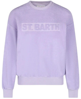 Lila Katoen Stardust Dames Sweatshirt MC2 Saint Barth , Purple , Dames - M,S