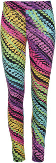 Lila legging met meerkleurige print - EU 40 / UK 12