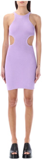 Lilac stretch nylon ele mini -jurk Reina Olga , Purple , Dames - L,M,S,One Size