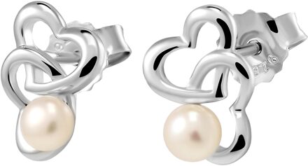 'Lili' Dames 925 Sterling Zilveren Set: Ketting-Pendant + Oorbellen - Zilver SET-7513 - One Size