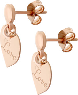 'Liliana' Dames 925 Sterling Zilveren Oorbellen - Roze ZO-7187/RG Rosé - One Size