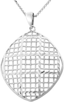 'Lilla' Dames 925 Sterling Zilver Ketting met Hanger - Zilver ZK-7190 - maat