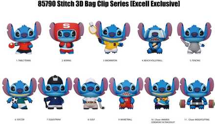 Lilo & Stitch 3D PVC Bag Clips Series 1 Sport Display (24)