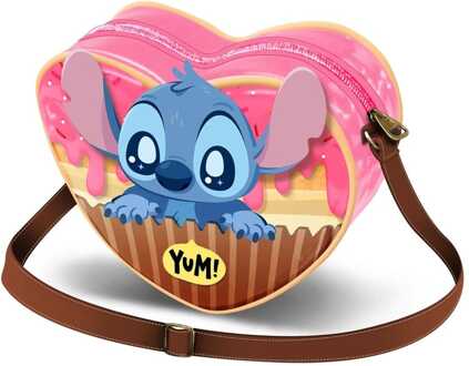 Lilo & Stitch Casual Heart Crossbody Bag Muffin Pink