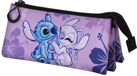 Lilo & Stitch FAN Triple Pencil case 2.0 Stitch & Angel Lilac