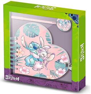Lilo & Stitch Heart Diary & Pen Gift Set Hug Pink