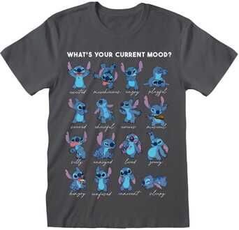 Lilo & Stitch T-Shirt Stitch Emotions Charcoal Size XL