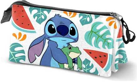 Lilo & Stitch Triple Pencil case Frog Multicolour