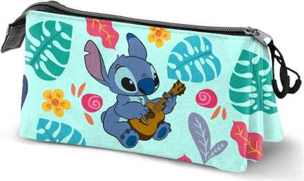 Lilo & Stitch Triple Pencil case Guitar Green