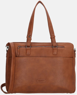 Lily 66450 dames laptoptas/ business tas 14" - cognac