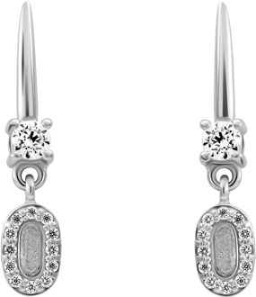'Lily' Dames 925 Sterling Zilveren Hangoorbellen - Zilver ZO-7582