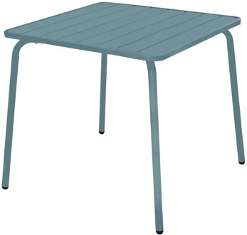 Lily Steel Eettafel - Staal - Blauw - 80 X 80 X 74cm