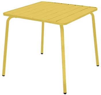 Lily Steel Tuintafel - Staal - Geel - 80 X 80 X 74cm