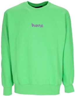 Lime/Purple Crewneck Sweatshirt Disclaimer , Green , Heren - Xl,L,M,S
