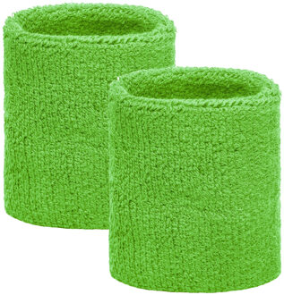 Limegroene kleurige polsbandjes pakket 2 stuks