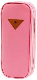 Limiet Toont Creatieve Canvas Etui Grote Capaciteit Pen Box Briefpapier Pouch Make-Up Cosmetische Bag Kawai Etui roze