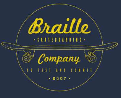 Limited Edition Braille Skate Company Sweatshirt - Navy - L Blauw
