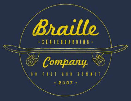 Limited Edition Braille Skate Company Women's T-Shirt - Navy - L Blauw
